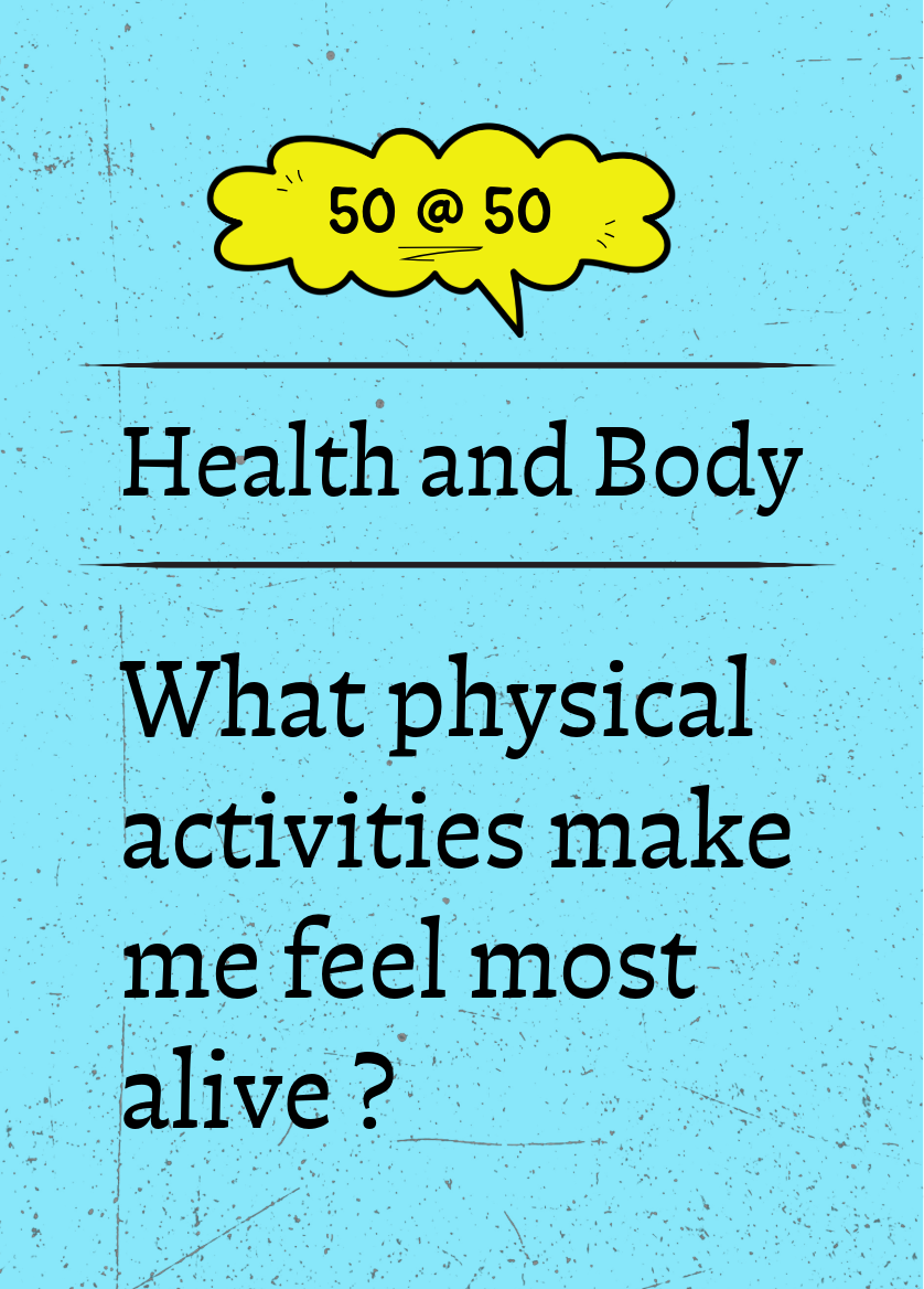 50 @ 50 reflection card &mdash; Health and Body