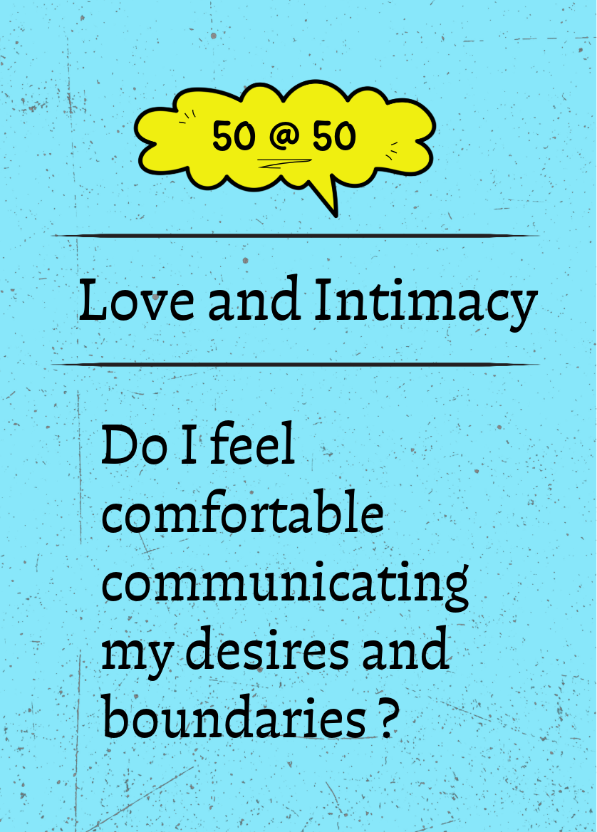 50 @ 50 reflection card &mdash; Love and Intimacy