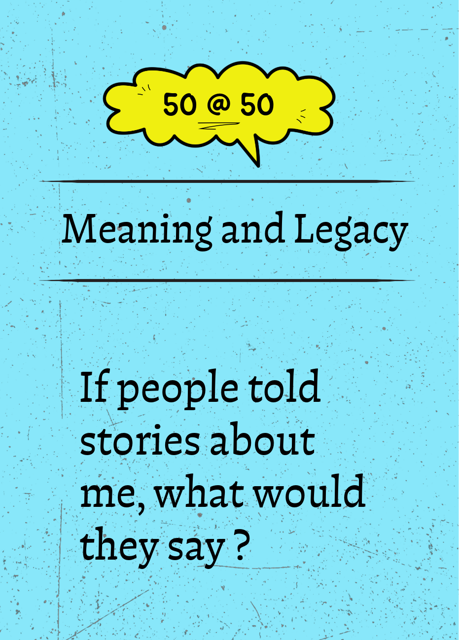 50 @ 50 reflection card &mdash; Meaning and Legacy