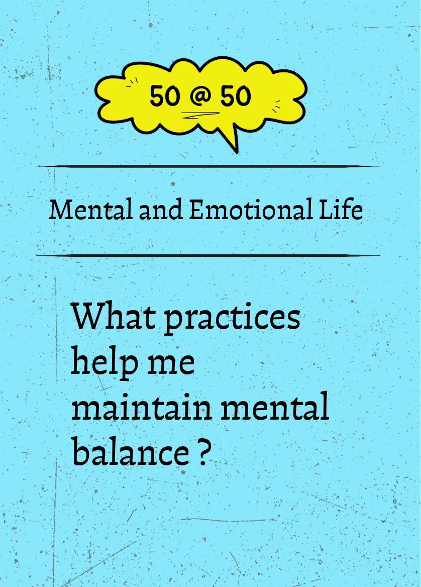50 @ 50 reflection card &mdash; Mental and Emotional Life