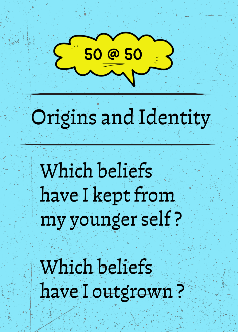 50 @ 50 reflection card &mdash; Origins and Identity