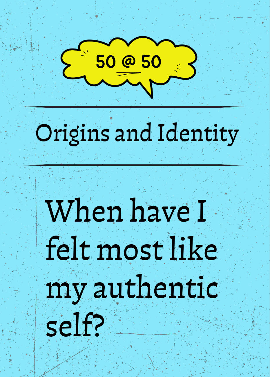 50 @ 50 reflection card &mdash; Origins and Identity