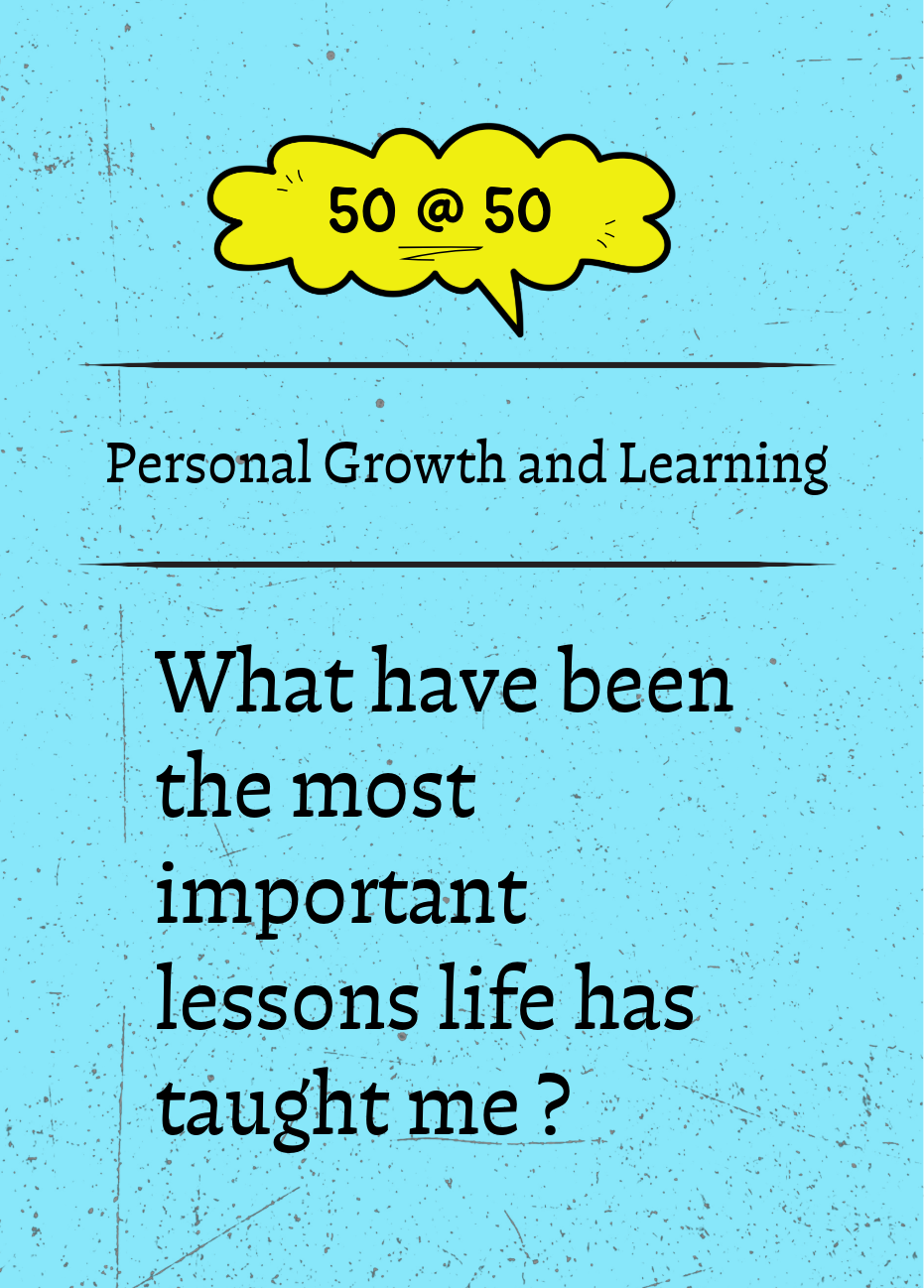 50 @ 50 reflection card &mdash; Personal Growth and Learning