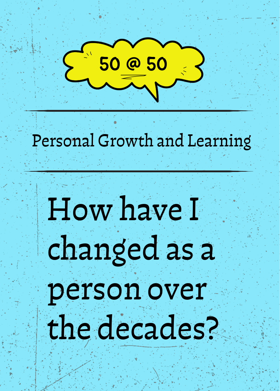 50 @ 50 reflection card &mdash; Personal Growth and Learning